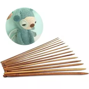 14 шт. иглы для вязания крючком, гладкие длинные деревянные крючки, набор удобных спиц для начинающих вязальщиц
