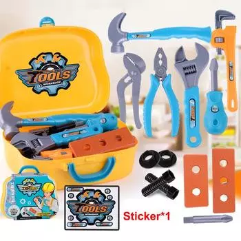 14 шт./компл. DIY ролевые игры игрушки имитация ремонта ящик для инструментов чемодан отвертка разборка обучающая игрушка для детей мальчик