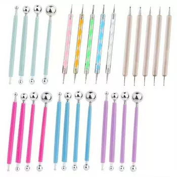 14 шт./компл., инструмент для пластилина, инструменты для скульптуры, профессиональные инструменты «сделай сам», полимерная глина из нержавеющей стали, инструмент для тиснения в форме точки для резьбы по глине зелёный