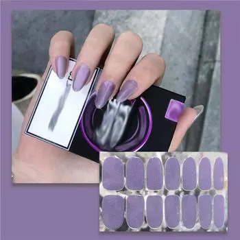 14 шт./лист, пресс для ногтей, простые блестящие накладные ногти, глянцевые наклейки для ногтей, готовый маникюр, быстрый Nial 01
