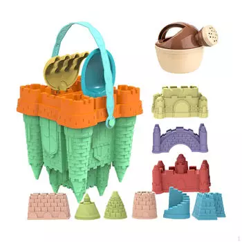 14 шт. Модель замка из песка для детской площадки Buckets Подарок на день рождения Путешествие зелёный
