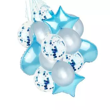 14 шт./набор воздушных шаров с конфетти на день рождения, розово-золотые гелиевые шары красный