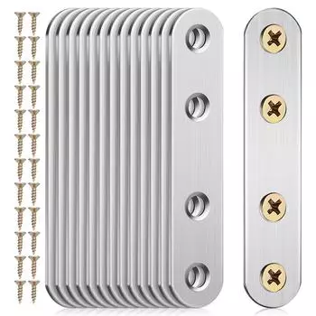 14 шт. нержавеющая сталь угловой соединительный элемент пластина металлический с отверстиями прямые скобы для деревянных кронштейнов кронштейны каркаса кровати