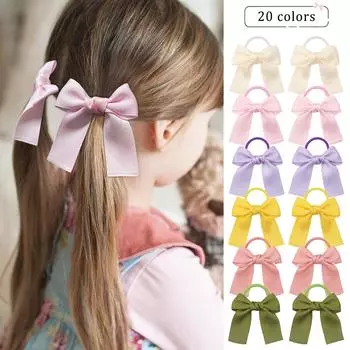 14 шт., резинка, банты для волос для маленьких девочек, детские резинки, косичка, хвост, банты для волос, детские аксессуары для волос золотой