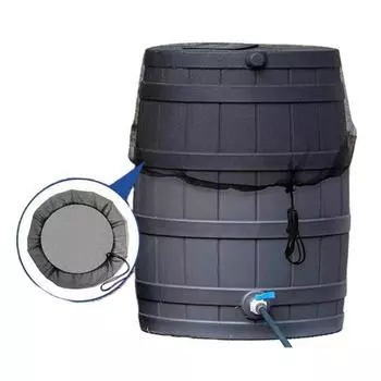 14 шт. сетчатые чехлы для дождевой бочки сетка экран затягивающийся дизайн широкое применение наружное ведро 60cm чёрный