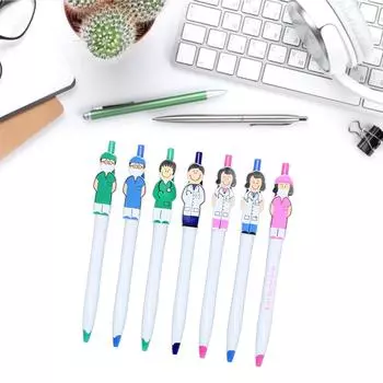 14 шт. шариковая ручка для доктора и медсестры, выдвижная шариковая ручка с зажимом для ручки, пишите плавно 1,0 мм для больницы, школы, офиса A