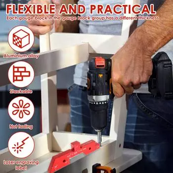 14 шт. установочных блоков, набор измерителей высоты, установочные бруски для фрезерного стола, установочные блоки для фрезерных настольных пил, измерение высоты и угла