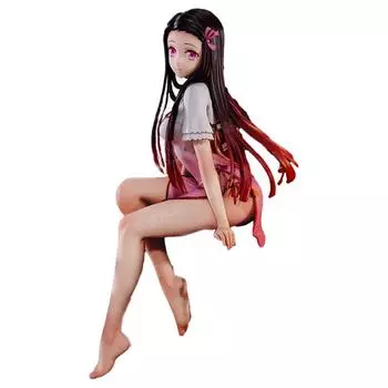 14 см аниме «Убийца демонов», сидячая поза, Cheongsam, сексуальная фигурка Kamado Nezuko, автомобильный чехол, украшение, ПВХ, экшн-фигурки, коллекция игрушек No Box