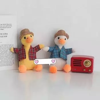 14 см брелок для ключей заправочная утка кукла плюшевая игрушка милая сумка кулон маленькая кукла жёлтый