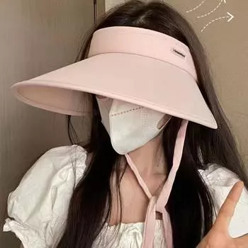 14 см кепка с широкими полями для защиты от солнца, открытая шляпа из ледяного шелка, пустая шляпа-цилиндр, летняя шляпа от солнца, закрывающая лицо для женщин, защита от ультрафиолета