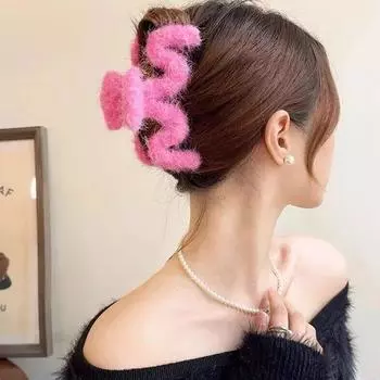 14 см корейские плюшевые заколки для волос, милые большие заколки для волос, заколки для волос, застежки на голову краба, заколки для волос для женщин, аксессуары для волос, головные уборы