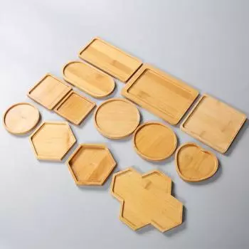 14 стильных круглых квадратных цветочных горшков, подносов из бамбука, держателей для садовых принадлежностей, домашнего декора, не выцветает, простого и элегантного дизайна