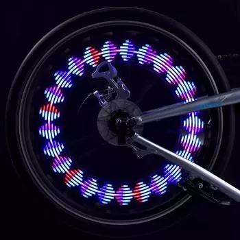 14 светодиодных RGB-светильников для спиц велосипедного колеса, сигнальная лампа безопасности для горного шоссейного велосипеда #C