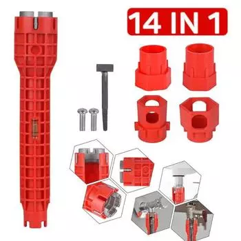 14 в 1, ключ для крана, раковины, трубные ключи, установочный комплект для крана и раковины для ванной комнаты, кухни, ремонта сантехники, установки, ручные инструменты 14 in 1