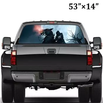 14 x 53 Графика Мрачного Жнеца на заднее стекло Тонировочная наклейка для грузовика, джипа, внедорожника