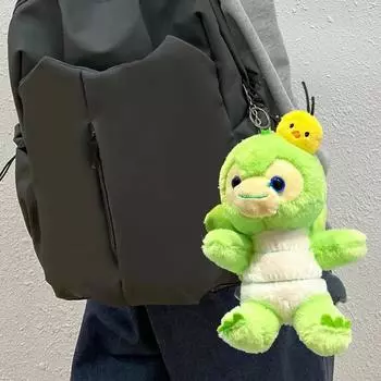 14cm Cartoon Keychain Green Car Key Rings Soft Tortoise Pendant Trendy Jewelry Gift зелёный