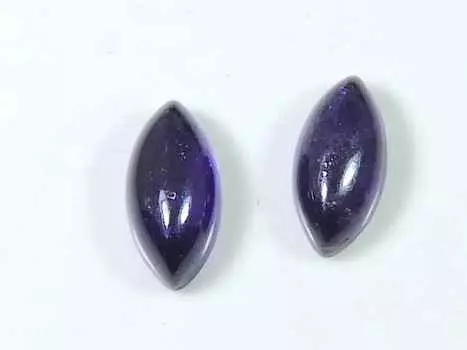 14Cts. Natural Amethyst Marquise Cabochon Loose Gemstone 02Pcs Lot 7X14MM RQ-1414