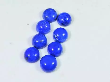14Cts Natural Blue Lapis Lazuli Round Cabochon Loose Gemstone 8Pcs Lot 7X7MM RQ-1879