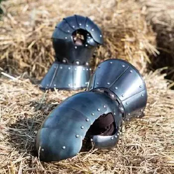 14G Средневековая пара перчаток с акцентами в виде доспехов рыцаря-крестоносца, стальная перчатка в готическом стиле