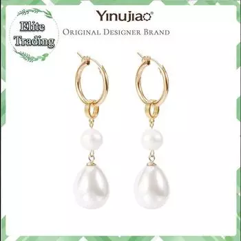 Серьги-кольца с позолотой 14 карат, простые, ручной работы, в форме капли, ювелирные изделия в подарок A pair of earrings