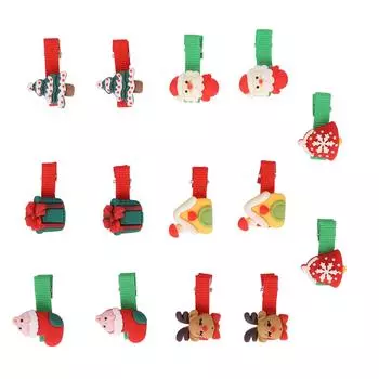 14pcs Dog Christmas Hairpins Delicate Christmas Dog Hair Decorations for Daily Wear Wedding