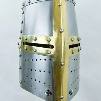 14th Century 18 Gauge Steel templar Crusader s Great helmet