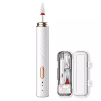 15000 об/мин, беспроводная дрель для ногтей, электрическая шлифовальная машинка для ногтей, аккумуляторная маникюрная машина, фреза для ногтей, машина для ногтей USB белый