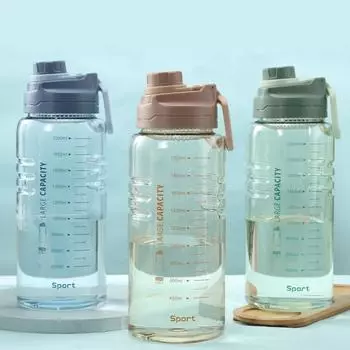 1500 мл/2200 мл спортивная бутылка для воды с фильтром большой емкости питьевой чайник для походов фитнеса мужчин женщин кемпинга на открытом воздухе 1500ML кофейный