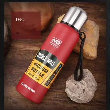 1500 мл термосы большой емкости термос чашка портативный веревочный термос бутылка с водой с заварочным устройством для чая 500ml красный