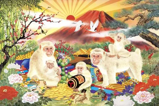 1500 деталей головоломки Puzzle Master Удачи Знак зодиака Обезьяна Маленький элемент (50x75cm)