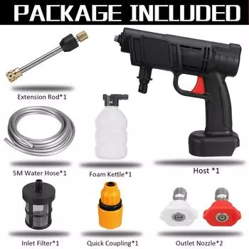 1500 Вт 88VF Беспроводная мойка высокого давления распылители Очиститель воды Перезаряжаемый пистолет для мойки автомобиля Электрический водяной пистолет пена Only machine