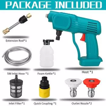 1500 Вт Беспроводная мойка высокого давления Автомобильный распылитель Водяные пистолеты Моющая машина Only machine