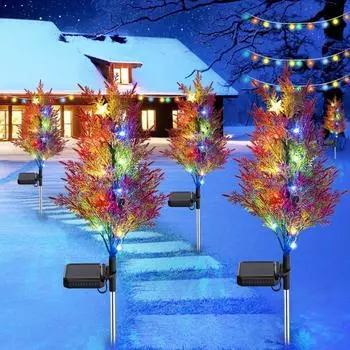 1500LM уличные фонари на солнечных батареях, трава, кипарисы, лампа для сада, газона, пейзажа, праздничный свет, фестиваль, свадьба, Рождество 1PCS-1500LM