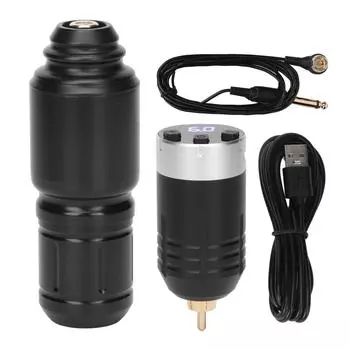 1500mAh RCA Tattoo Pen Machine Kit Wireless Cartridges 312V Adjustable Powerful LED Display Tattoo WR21-3 tattoo pen