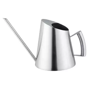 1500ml Stainless Steel Watering Can Brushed Garden Planting Indoor Outdoor