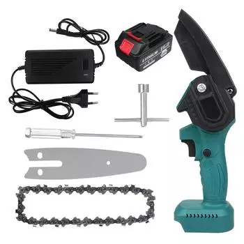 1500W Electric Chain Saw Lithium Battery 288V Mini Pruning One-handed Garden Tool With Chain Saws Rechargeable Woodworking Tool 1 x Battery