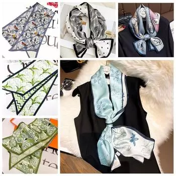 150*15 см 100% шелковица шелковица китайский шелк роскошные шарфы маленький длинный галстук шейный аксессуар шарф солнцезащитный платок повязка на голову шейный платок женский подарок 150*15cm