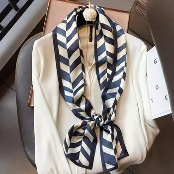 150*15 см 100% шелковица шелковица китайский шелк роскошные шарфы маленький длинный галстук шейный аксессуар шарф солнцезащитный платок повязка на голову шейный платок женский подарок 150*15cm