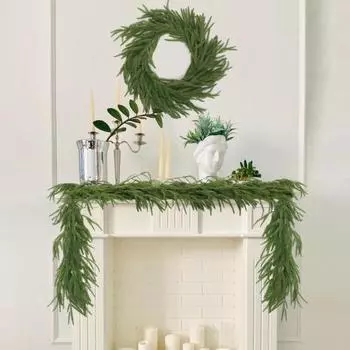 150/180/270 см искусственная гирлянда из сосновых иголок реалистичная подвесная искусственная зеленая зелень для помещений и улицы 1