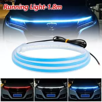 150/180 см светодиодные декоративные огни для капота автомобиля гибкая лента дневных ходовых огней универсальная декоративная лампа Start-Scan B 1.5M Constant белый