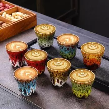 150/220 мл чашка для кофе емкостью 5/7,44 унции с рисунком в виде черепахового панциря, глянцевая поверхность, керамическая кружка, подарок на свадьбу и новоселье F