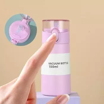 150/250 мл термокружка герметичная, открывается одной кнопкой, силиконовый носик, портативная, долговечная изоляция, термокружка из нержавеющей стали для ежедневного использования 150ML красный