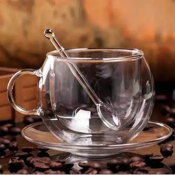 150/300 мл двойной дном стеклянная чашка для кофе виски чай термостойкий коктейль водка рюмка винная кружка набор 150ml