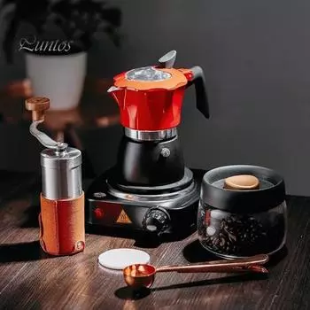 150/300 мл Мока-кофеварка эспрессо кофеварка на 3 чашки 6 чашек герметичная плита итальянская кофеварка для дома кухня на открытом воздухе путешествия ресторан 150ML оранжевый