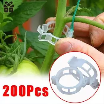 150/50Pcs Plastic Plant Support Clips Reusable Plant Vine Protection Grafting Fixing Tool for Vegetable Tomato Garden Supplies 50Pcs прозрачный