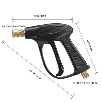 150 бар пистолет для мойки высокого давления M22 для пистолета для мойки высокого давления Karcher с быстроразъемным соединением 1/4, многоугольная насадка, аксессуар