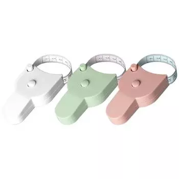 150 Cm Body Measuring Tape Automatic Telescopic Measuring Tape Tailor Sewing Craft Cloth Tape for Body Measurement & Weight Loss White