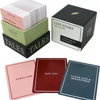 150 карточек из набора для интервью «История жизни» «Сказки» Набор для интервью «История жизни» Семейная игра «Ночь» с карточками с тщательно подобранными вопросами 150PCS as one set