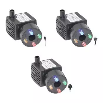 150 л/ч, 2 Вт, 4 светодиодные лампы, погружной аквариум, пейзажный пруд, фонтанный насос N EU plug