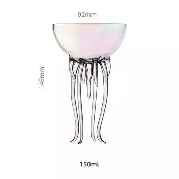 150 мл 5 унций креативные коктейльные бокалы чашка барные принадлежности в форме медузы осьминога прозрачная радужная стеклянная чашка посуда для питья чашка 1 шт 101-200ml